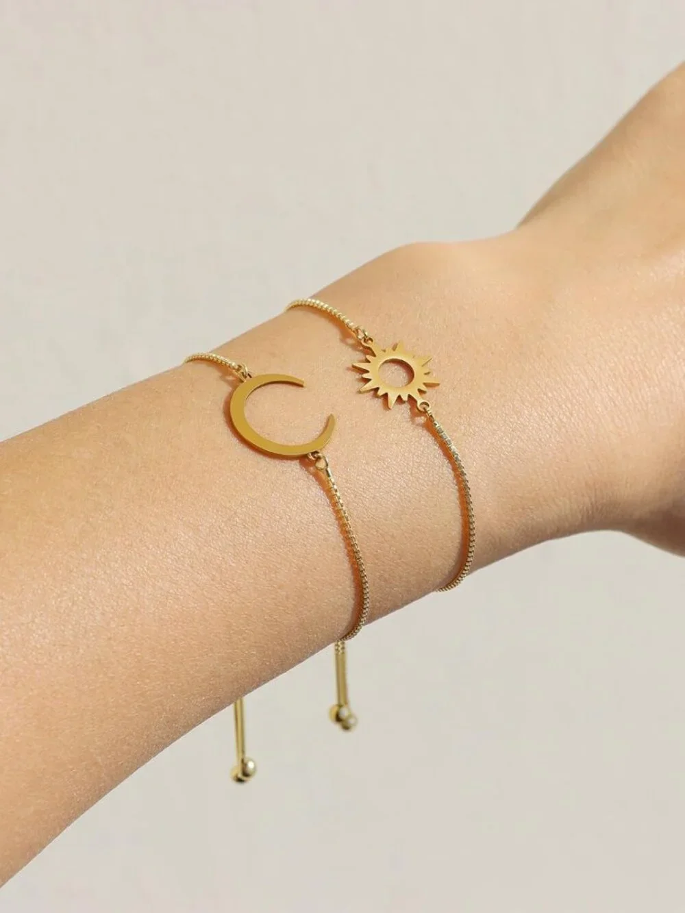 18K Gold BFF Friendship Bracelet Matching Butterfly Cross Charms Bracelet Set fo